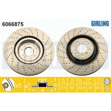 6066875 GIRLING Гальмівний диск