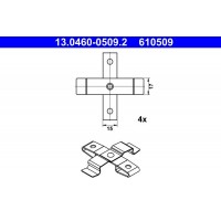 13.0460-0509.2 ATE Комплектуючі колодки дискового гальма