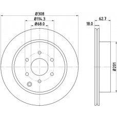 MDC2098 MINTEX Гальмівний диск