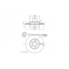 P330-144 ASHUKI by Palidium Гальмівний диск