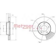 6110421 METZGER Гальмівний диск