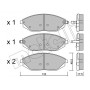 22-0908-0 METELLI Комплект гальмівних колодок дисковий гальм