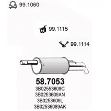 58.7053 ASSO Глушник вихлопних газів кінцевий