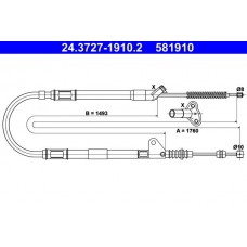 24.3727-1910.2 ATE Тросик, cтояночный тормоз