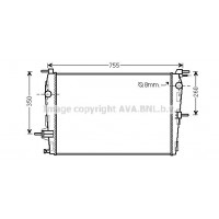 RT2458 AVA QUALITY COOLING Радіатор охолодження двигуна