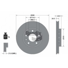 BDS1011HC BENDIX Braking Гальмівний диск