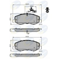 CBP12108 COMLINE Комплект гальмівних колодок дисковий гальм