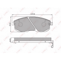 BD-5701 LYNXauto Комплект гальмівних колодок дисковий гальм