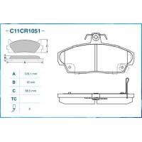 C11CR1051 CWORKS Комплект гальмівних колодок дисковий гальм