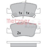 1170334 METZGER Комплект гальмівних колодок дисковий гальм