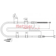 17.3504 METZGER Тросик, cтояночный тормоз