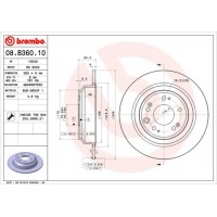 08.B360.10 BREMBO Гальмівний диск