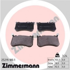 25219.180.1 ZIMMERMANN Комплект гальмівних колодок дисковий гальм