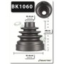BK1060 SHAFTEC Комплект пыльника, Привідний вал