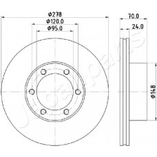 DI-0715 JAPANPARTS Гальмівний диск