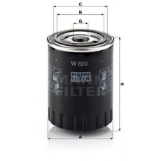 W 820 MANN-FILTER Масляний фільтр