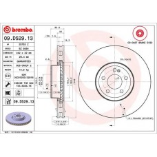 09.D529.13 BREMBO Гальмівний диск