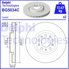 BG5034C DELPHI Гальмівний диск