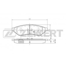 BS-2461 ZEKKERT Комплект гальмівних колодок дисковий гальм