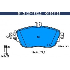 B1.G120-1132.2 GALFER Комплект гальмівних колодок дисковий гальм