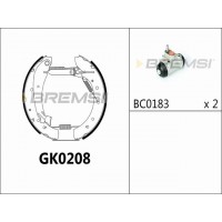 GK0208 BREMSI Комплект гальмівних колодок