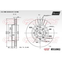 851082 MAXTECH Гальмівний диск
