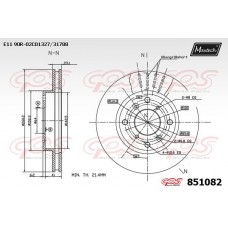 851082 MAXTECH Гальмівний диск