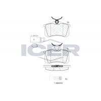 181387-203 ICER Комплект гальмівних колодок дисковий гальм