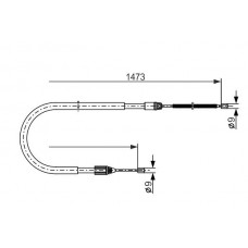 1 987 477 636 BOSCH Тросик, cтояночный тормоз