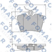 FO 919581 FOMAR Friction КомплеК т гальмівних колодок, дискове гальмо