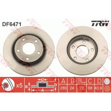 DF6471 TRW Гальмівний диск