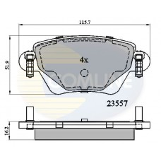 CBP01114 COMLINE КомплеК т гальмівних колодок, дискове гальмо