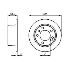 0 986 478 141 BOSCH Гальмівний диск