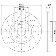 8DD 355 122-911 HELLA Гальмівний диск