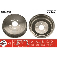 DB4357 TRW Гальмівний барабан