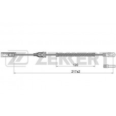 BZ-1121 ZEKKERT Тросик, cтояночный тормоз