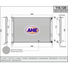 110.120 AHE Радіатор охолодження двигуна