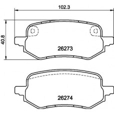 8DB 355 040-931 HELLA Комплект гальмівних колодок дисковий гальм