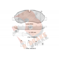 RB2217 R BRAKE Комплект гальмівних колодок дисковий гальм