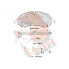 RB2217 R BRAKE Комплект гальмівних колодок дисковий гальм
