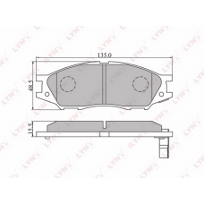 BD-3409 LYNXauto Комплект гальмівних колодок дисковий гальм