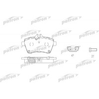 PBP1593 PATRON Комплект гальмівних колодок, дискове гальмо