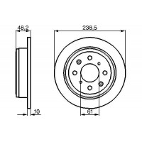0 986 478 350 BOSCH Гальмівний диск