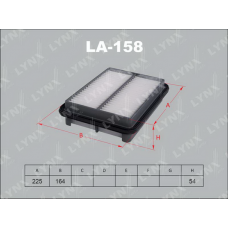 Повітряний фільтр LYNXauto LA-158