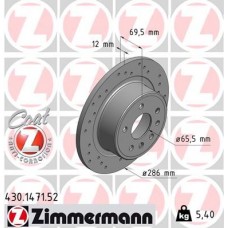 430.1471.52 ZIMMERMANN Гальмівний диск