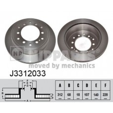 J3312033 NIPPARTS Гальмівний диск