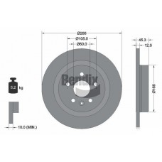 BDS1507 BENDIX Braking Гальмівний диск