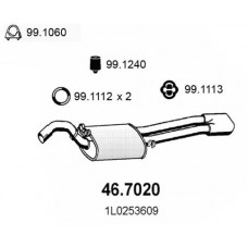 46.7020 ASSO Глушник вихлопних газів кінцевий