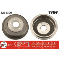 DB4309 TRW Гальмівний барабан