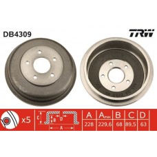 DB4309 TRW Гальмівний барабан